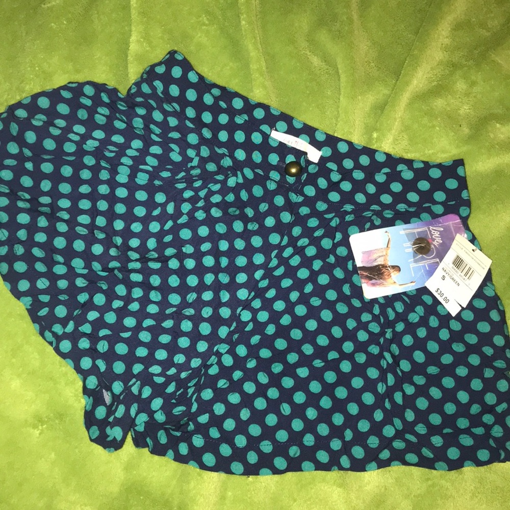 Navy Blue & Aqua Shorts